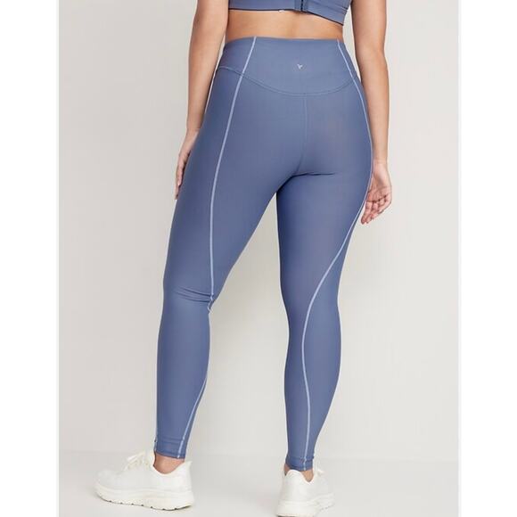 Old Navy Women’s Blue Dusk High Waist Powersoft 7/8 Leggings Sz L Tall - Picture 3 of 11